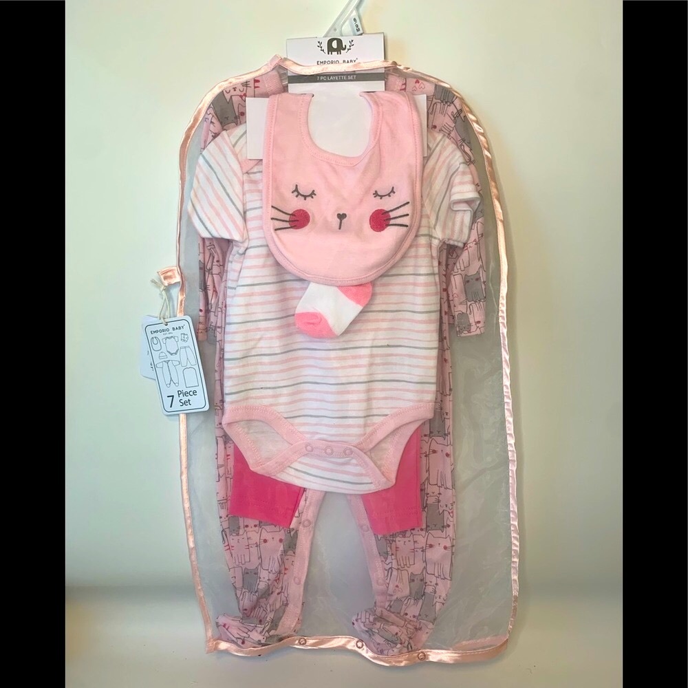 7 PIECE Layette Set For Baby 6-9 Months NWT